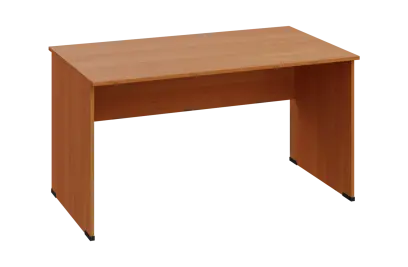 EPL 28 - 14 stůl kancelářský, dřevěná podnož, deska 25 mm, široký 1400 mm, olše jantar